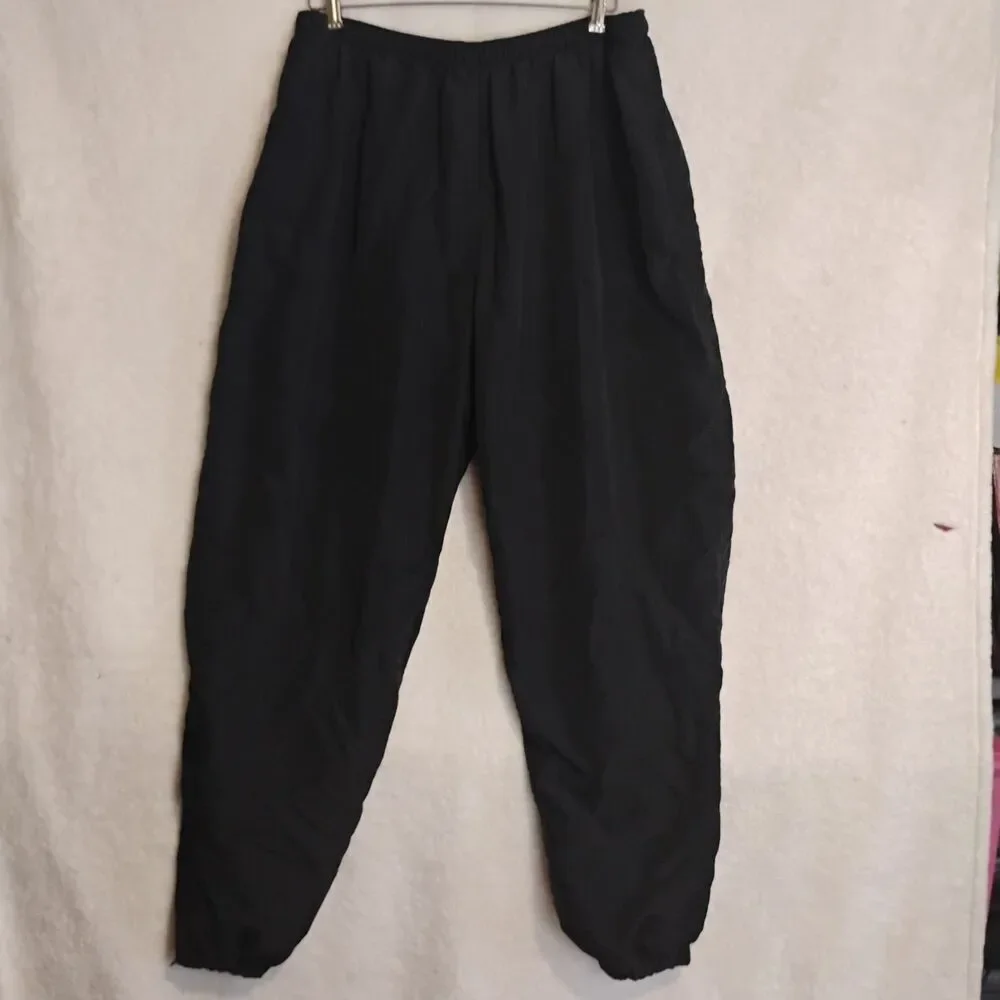 US Military IPFU Physical Fitness Training Wind Breaker Pants XL Black Nylon 90s